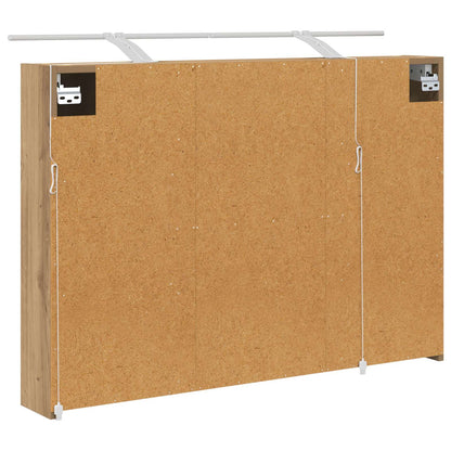vidaXL Bathroom Mirror Cabinet Artisian Oak 100 x 14.5 x 70 cm