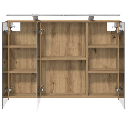 vidaXL Bathroom Mirror Cabinet Artisian Oak 100 x 14.5 x 70 cm