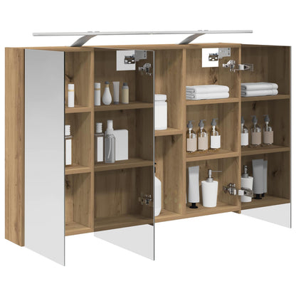 vidaXL Bathroom Mirror Cabinet Artisian Oak 100 x 14.5 x 70 cm