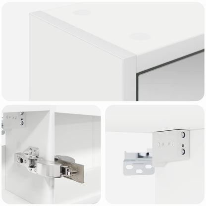 vidaXL Bathroom Mirror Cabinet White 43 x 16 x 62.5 cm Engineered wood
