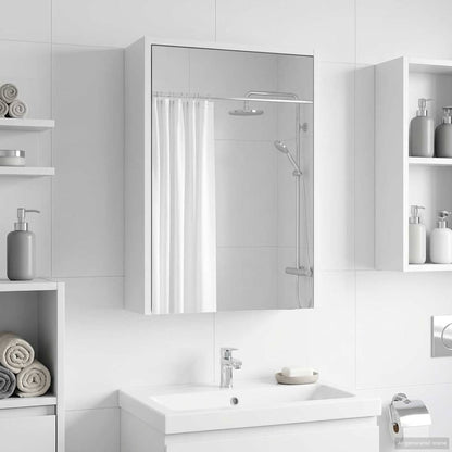 vidaXL Bathroom Mirror Cabinet White 43 x 16 x 62.5 cm Engineered wood
