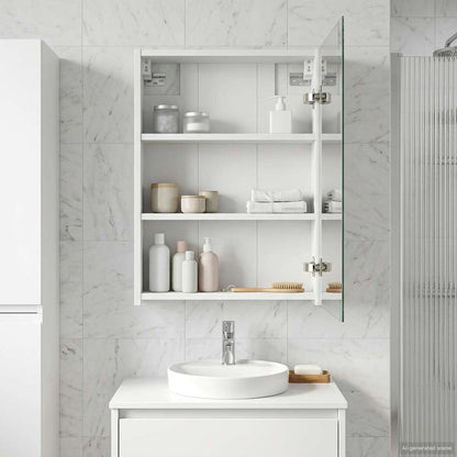 vidaXL Bathroom Mirror Cabinet White 43 x 16 x 62.5 cm Engineered wood