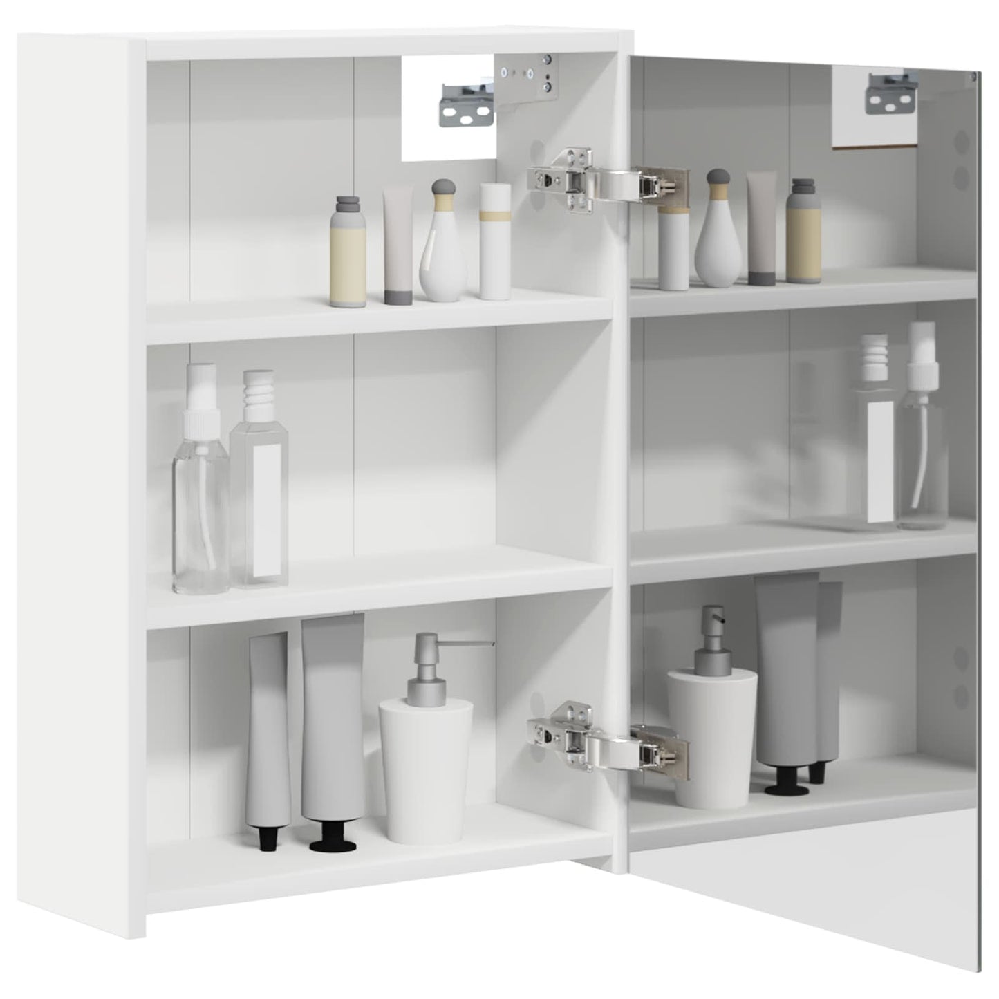 vidaXL Bathroom Mirror Cabinet White 43 x 16 x 62.5 cm Engineered wood