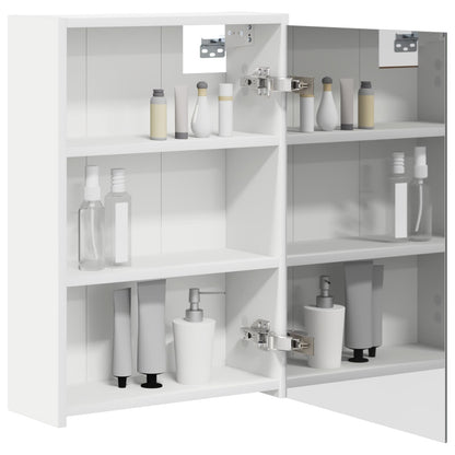 vidaXL Bathroom Mirror Cabinet White 43 x 16 x 62.5 cm Engineered wood