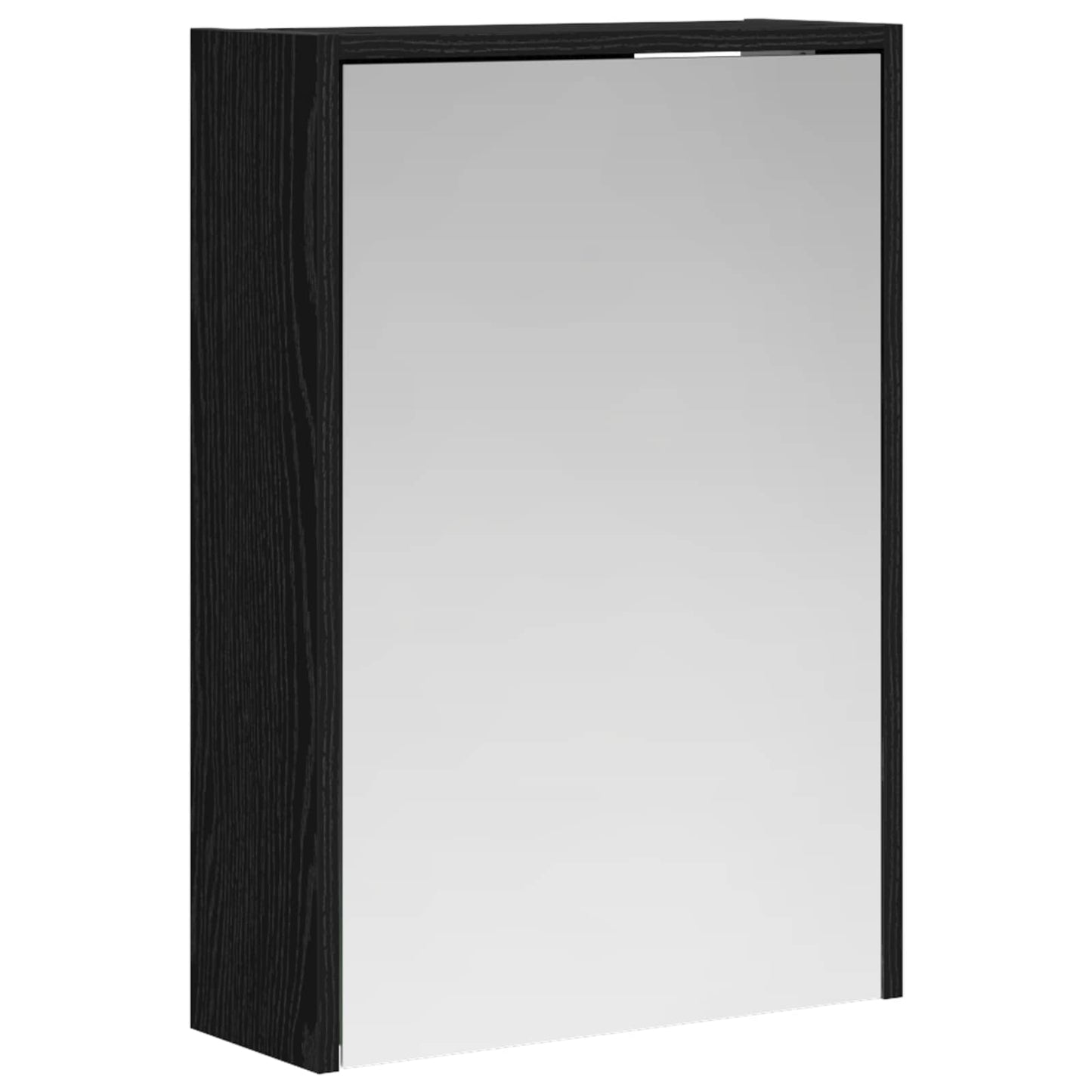 vidaXL Bathroom Mirror Cabinet with Shelf Black Oak 43 x 16 x 62.5 cm