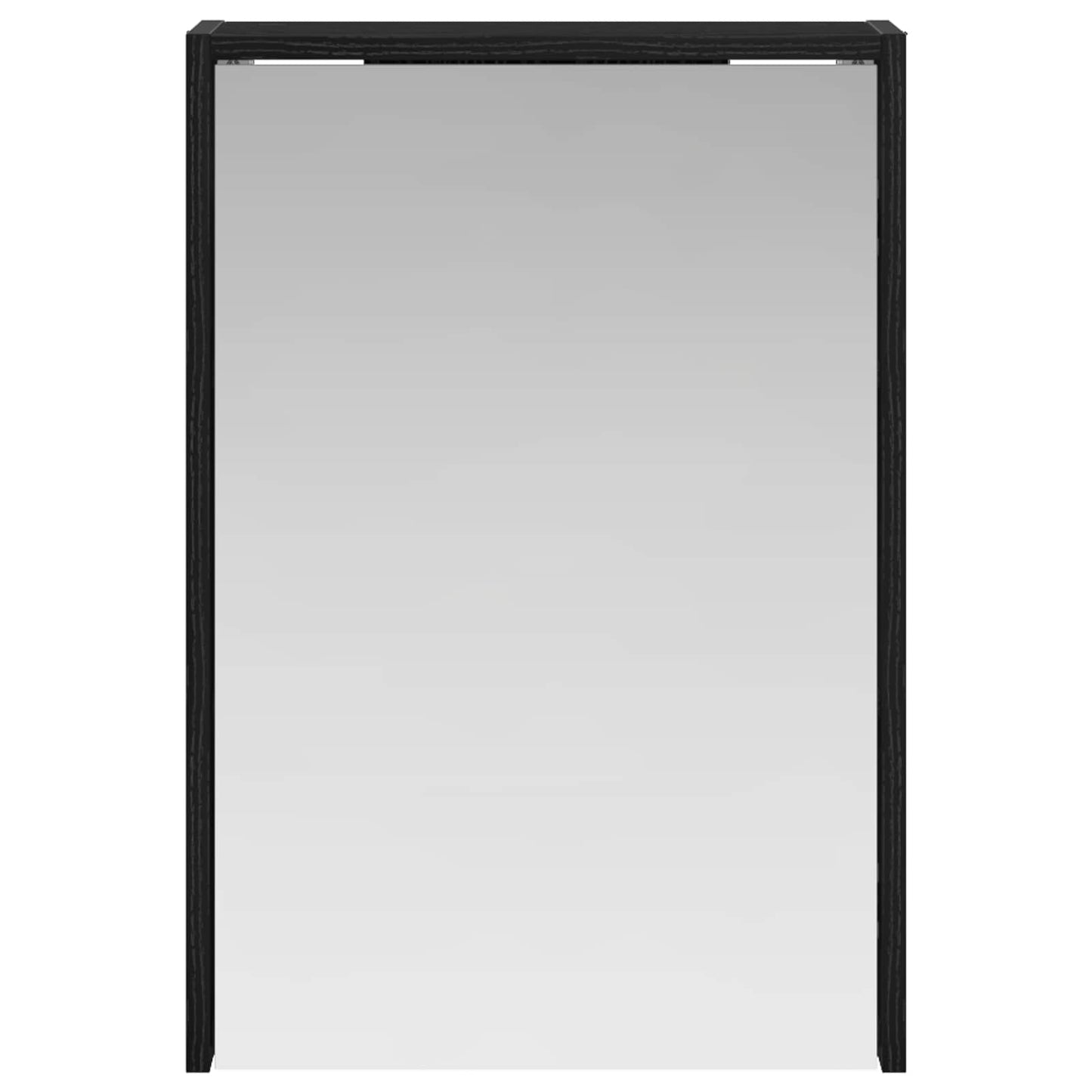 vidaXL Bathroom Mirror Cabinet with Shelf Black Oak 43 x 16 x 62.5 cm