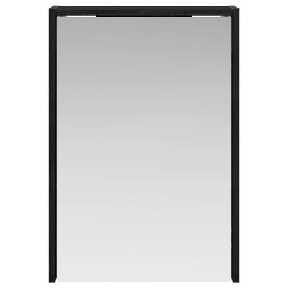 vidaXL Bathroom Mirror Cabinet with Shelf Black Oak 43 x 16 x 62.5 cm