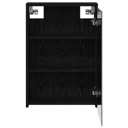 vidaXL Bathroom Mirror Cabinet with Shelf Black Oak 43 x 16 x 62.5 cm