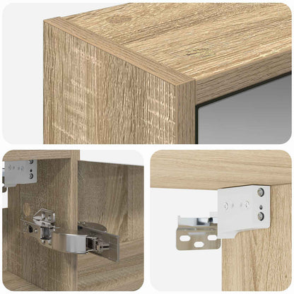 vidaXL Bathroom Mirror Cabinet with Shelf Sonoma Oak 43 x 16 x 62.5 cm