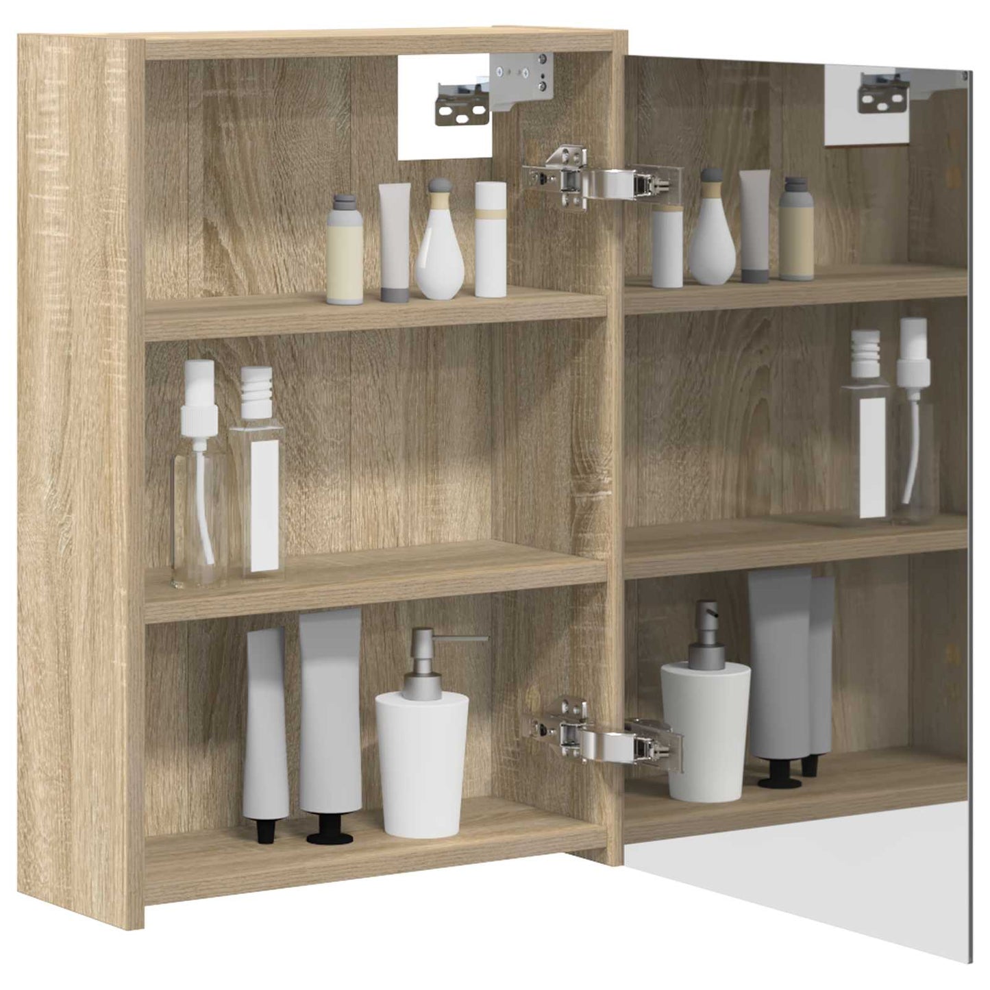 vidaXL Bathroom Mirror Cabinet with Shelf Sonoma Oak 43 x 16 x 62.5 cm