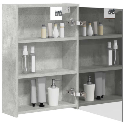 vidaXL Bathroom Mirror Cabinet Concrete Grey 43 x 16 x 62.5 cm