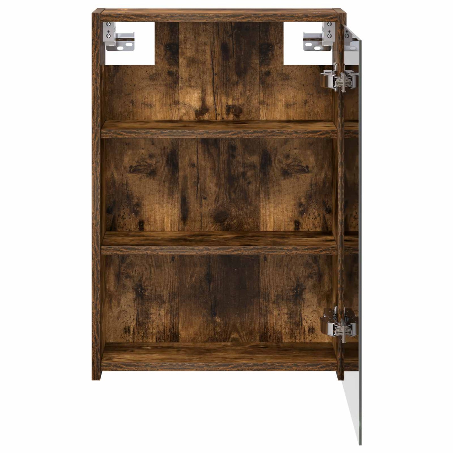 vidaXL Bathroom Mirror Cabinet with Shelf Smoked Oak 43 x 16 x 62.5 cm