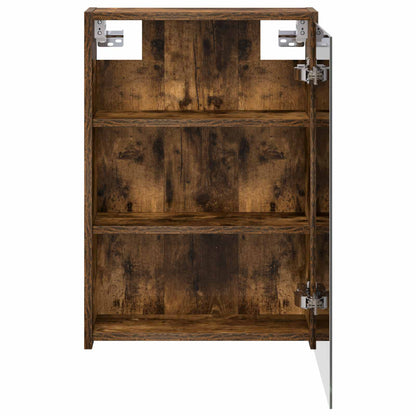 vidaXL Bathroom Mirror Cabinet with Shelf Smoked Oak 43 x 16 x 62.5 cm