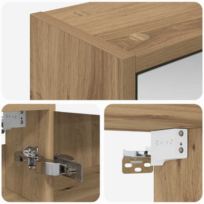 vidaXL Bathroom Mirror Cabinet Artisian Oak 43 x 16 x 62.5 cm