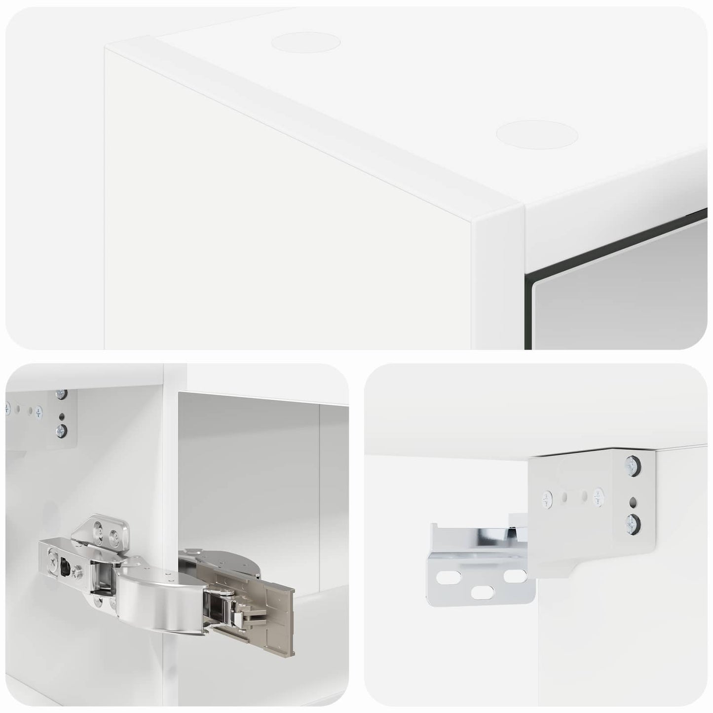 vidaXL Bathroom Mirror Cabinet White 43 x 16 x 62.5 cm Engineered wood