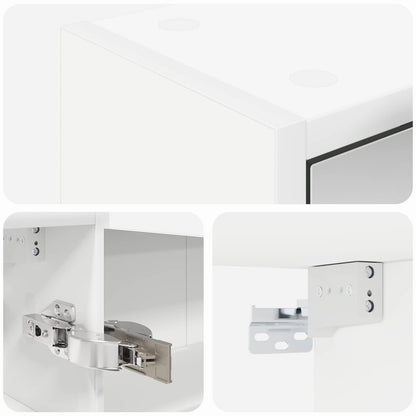vidaXL Bathroom Mirror Cabinet White 43 x 16 x 62.5 cm Engineered wood