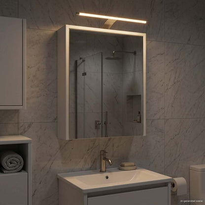 vidaXL Bathroom Mirror Cabinet White 43 x 16 x 62.5 cm Engineered wood