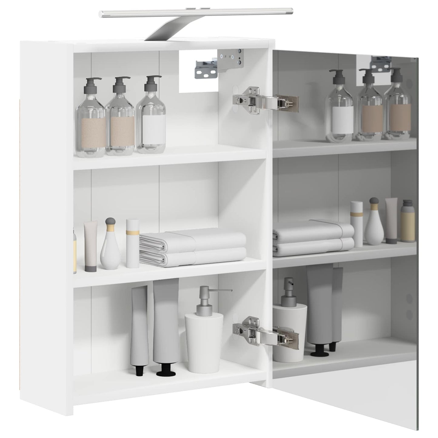 vidaXL Bathroom Mirror Cabinet White 43 x 16 x 62.5 cm Engineered wood