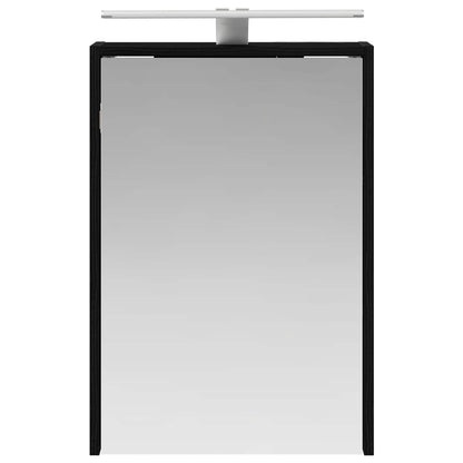 vidaXL Bathroom Mirror Cabinet with Shelf Black Oak 43 x 16 x 62.5 cm