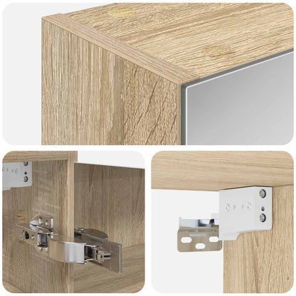 vidaXL Bathroom Mirror Cabinet with Shelf Sonoma Oak 43 x 16 x 62.5 cm