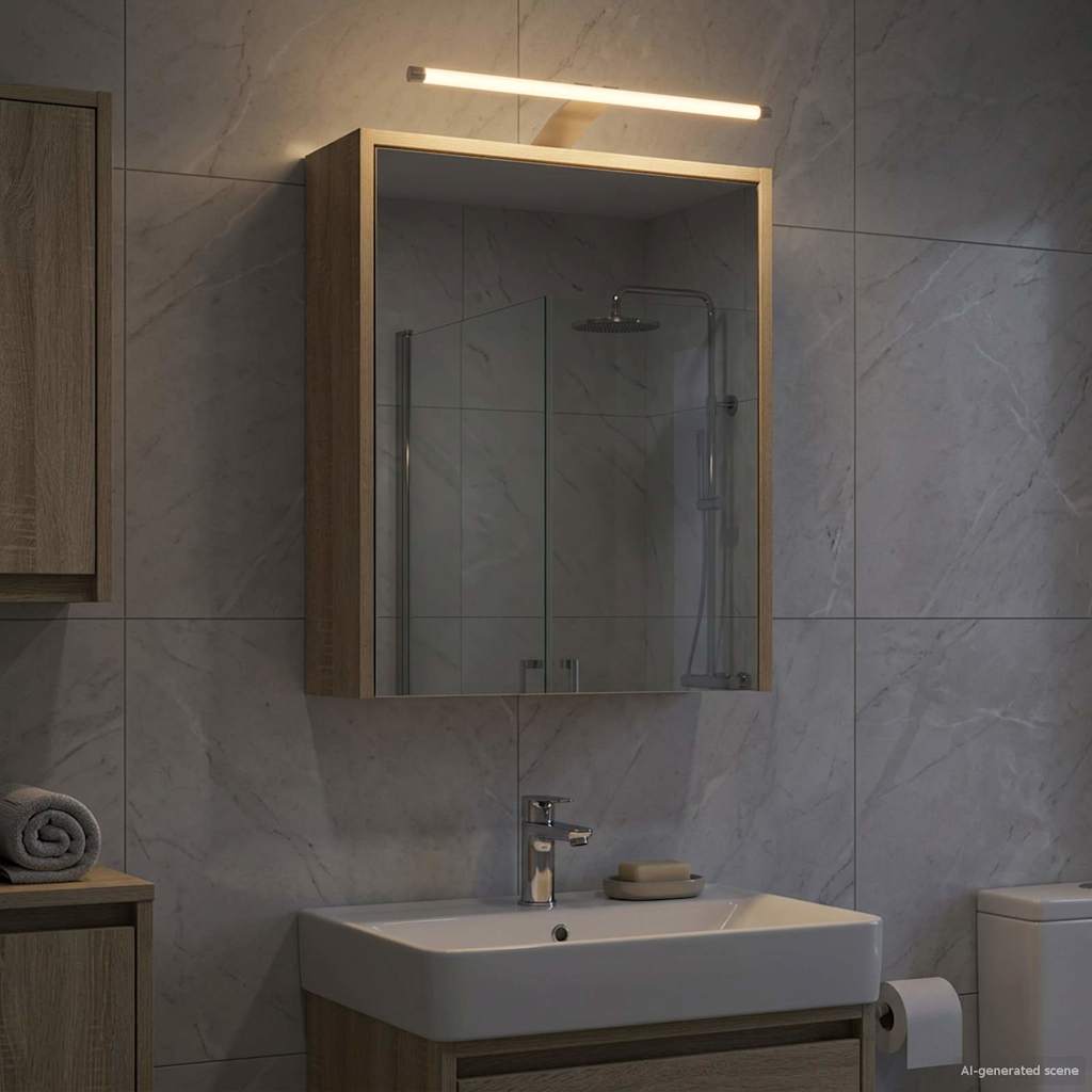 vidaXL Bathroom Mirror Cabinet with Shelf Sonoma Oak 43 x 16 x 62.5 cm