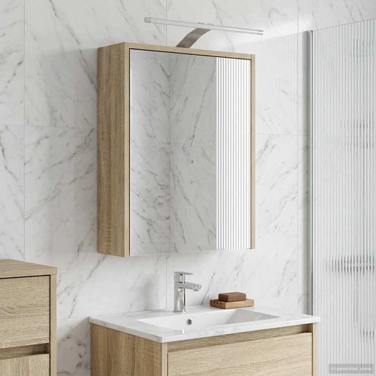 vidaXL Bathroom Mirror Cabinet with Shelf Sonoma Oak 43 x 16 x 62.5 cm