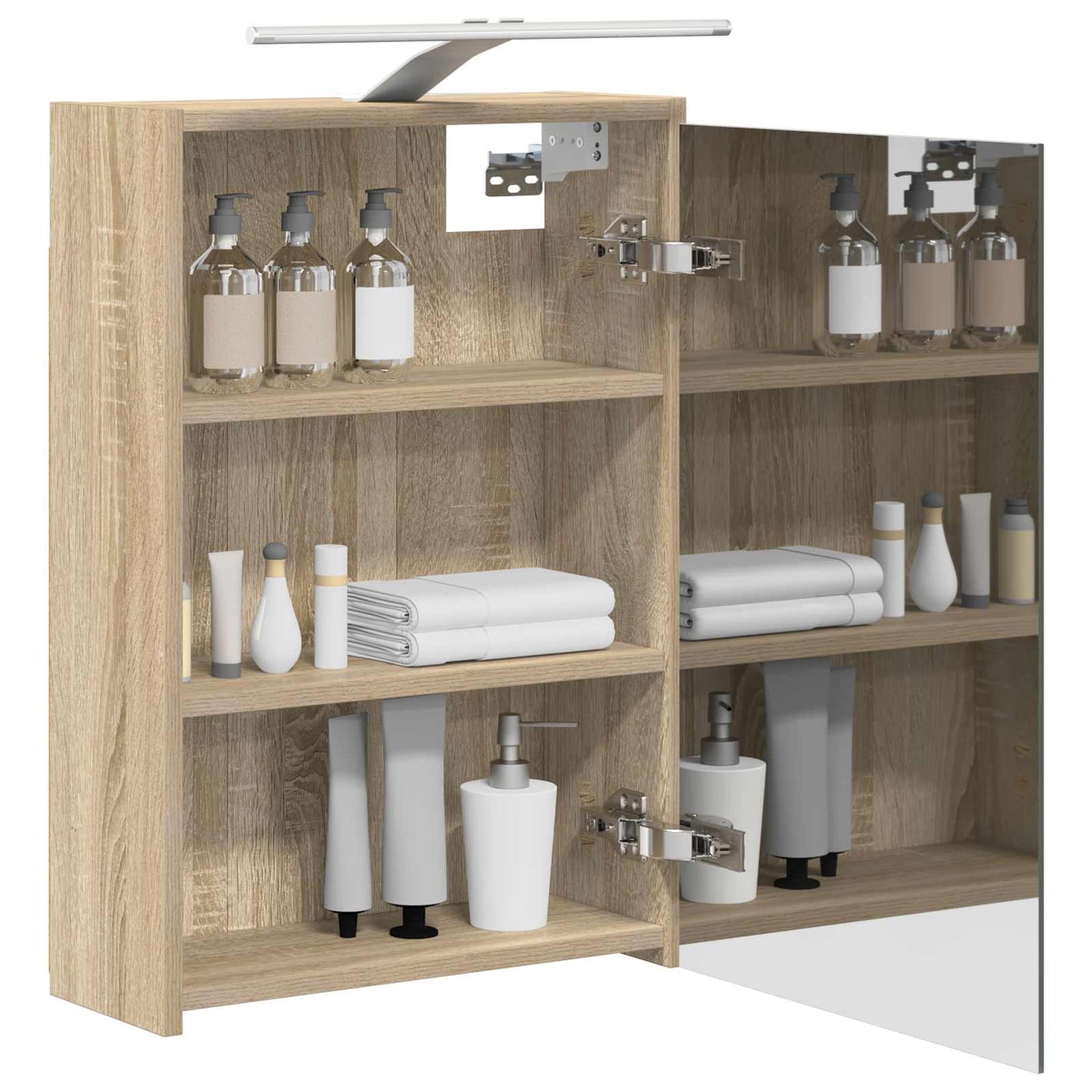 vidaXL Bathroom Mirror Cabinet with Shelf Sonoma Oak 43 x 16 x 62.5 cm