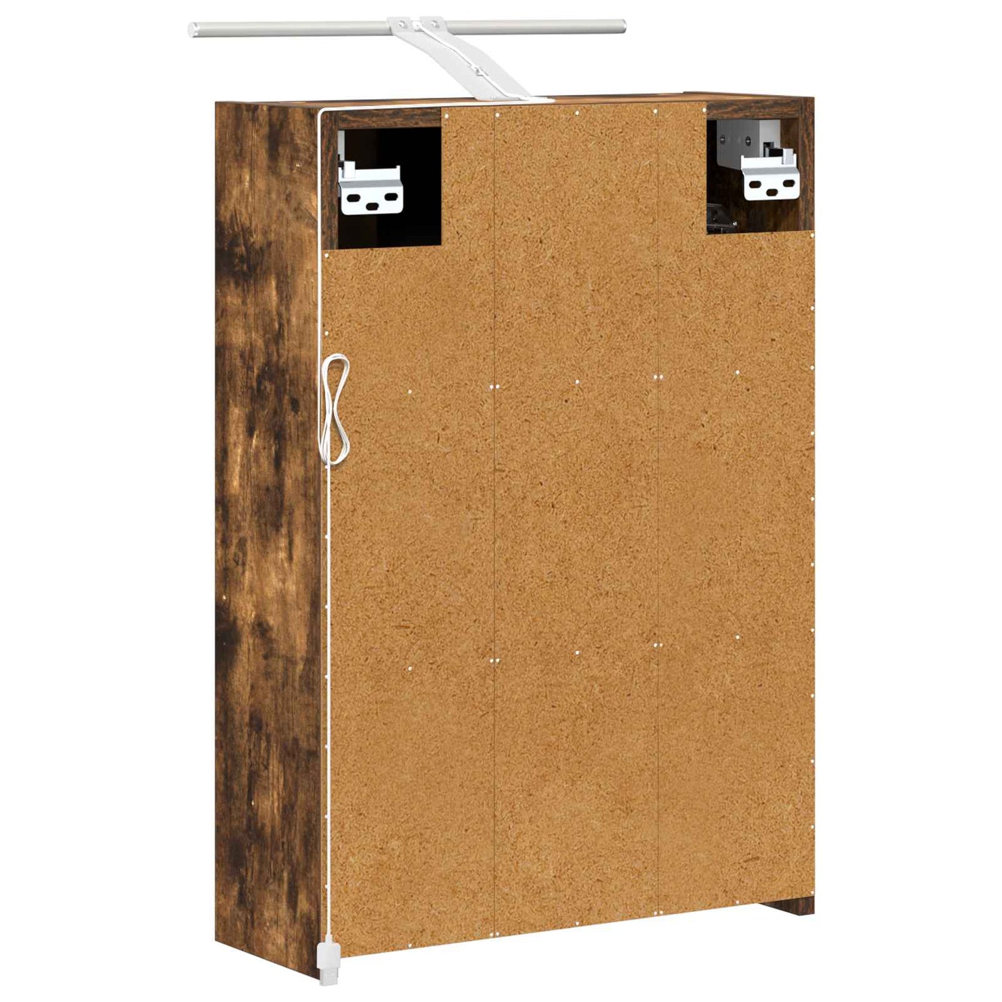 vidaXL Bathroom Mirror Cabinet with Shelf Smoked Oak 43 x 16 x 62.5 cm