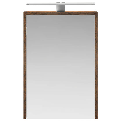 vidaXL Bathroom Mirror Cabinet with Shelf Smoked Oak 43 x 16 x 62.5 cm