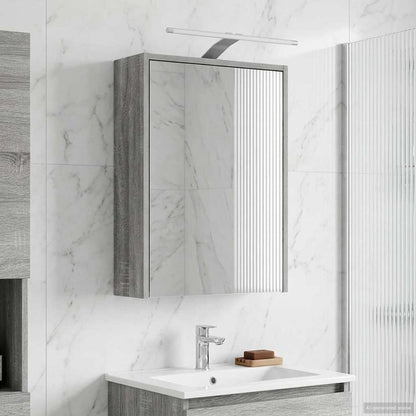 vidaXL Bathroom Mirror Cabinet with Door Grey Sonoma 43 x 16 x 62.5 cm