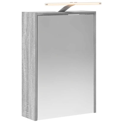vidaXL Bathroom Mirror Cabinet with Door Grey Sonoma 43 x 16 x 62.5 cm