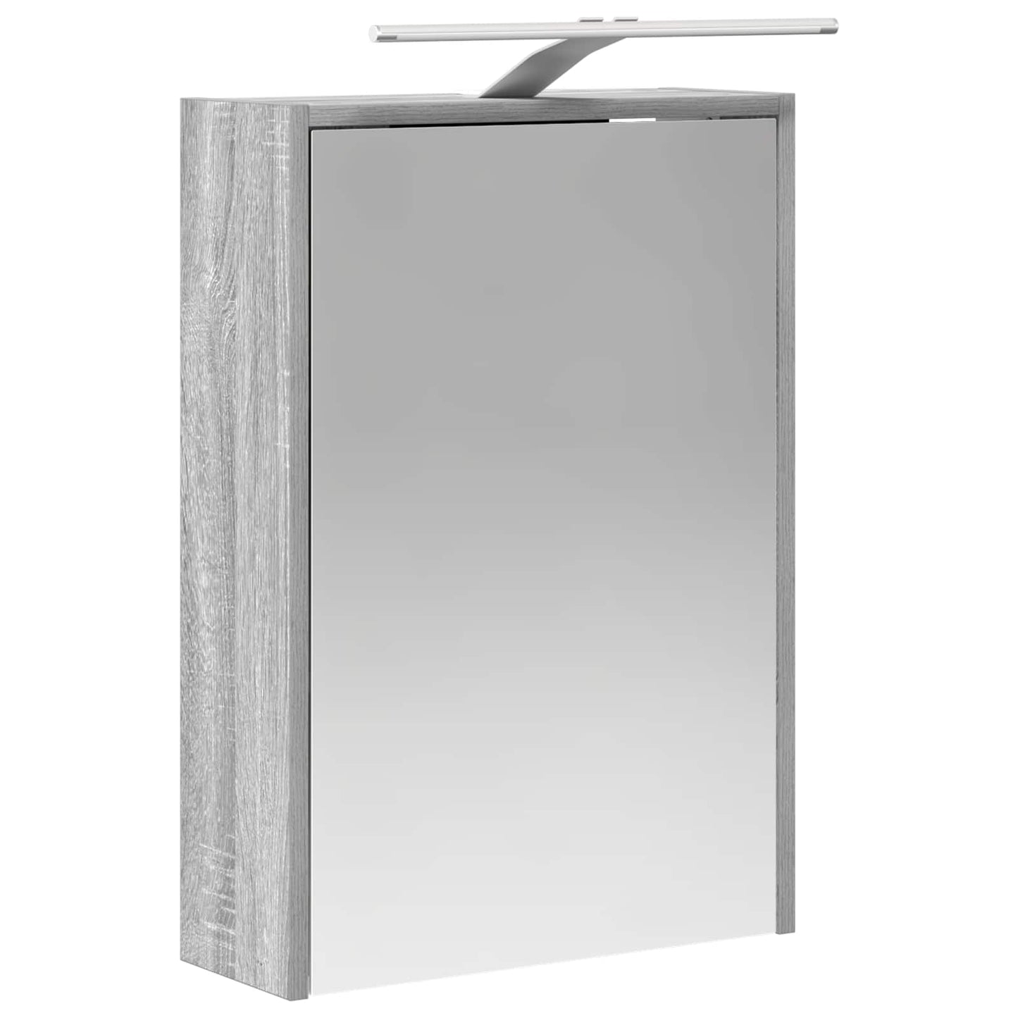 vidaXL Bathroom Mirror Cabinet with Door Grey Sonoma 43 x 16 x 62.5 cm