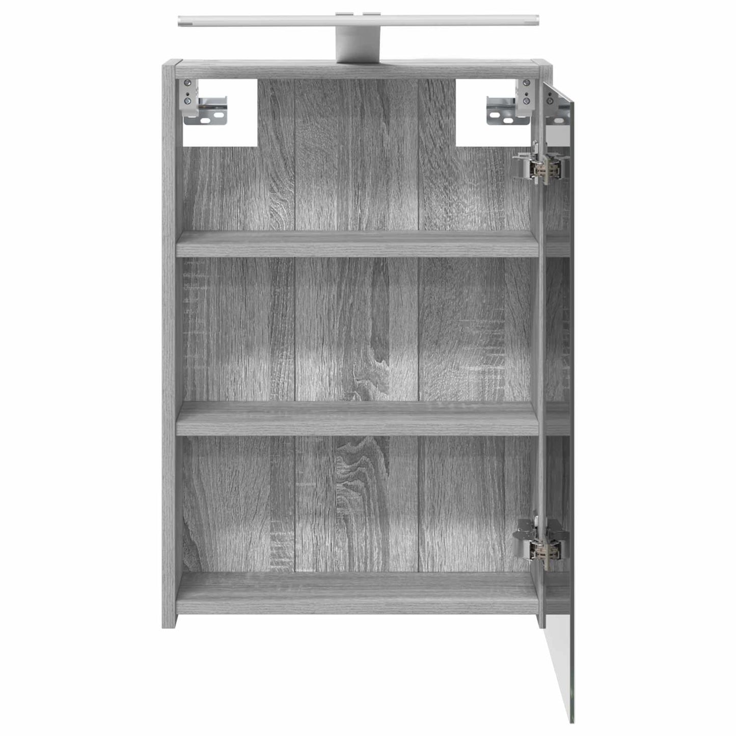 vidaXL Bathroom Mirror Cabinet with Door Grey Sonoma 43 x 16 x 62.5 cm
