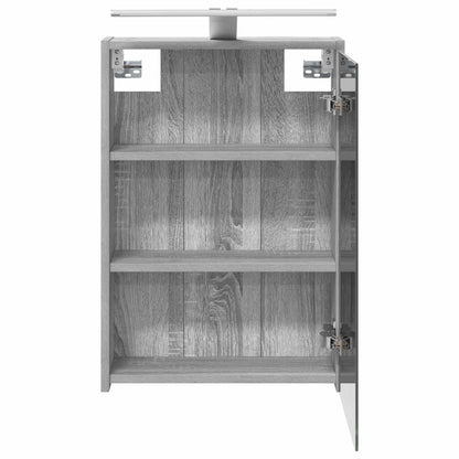 vidaXL Bathroom Mirror Cabinet with Door Grey Sonoma 43 x 16 x 62.5 cm