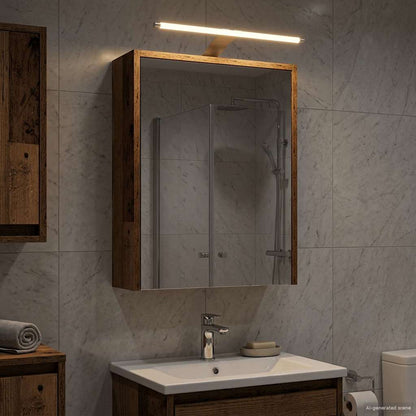 vidaXL Bathroom Mirror Cabinet with Shelf Old Wood 43 x 16 x 62.5 cm