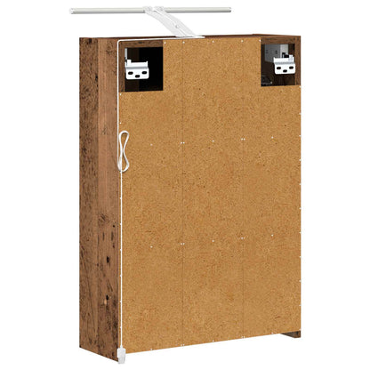 vidaXL Bathroom Mirror Cabinet with Shelf Old Wood 43 x 16 x 62.5 cm
