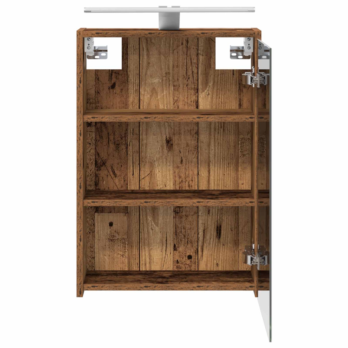 vidaXL Bathroom Mirror Cabinet with Shelf Old Wood 43 x 16 x 62.5 cm