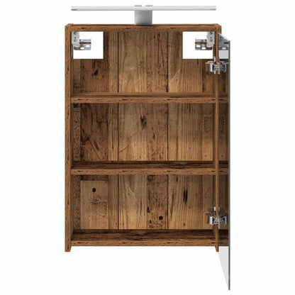 vidaXL Bathroom Mirror Cabinet with Shelf Old Wood 43 x 16 x 62.5 cm