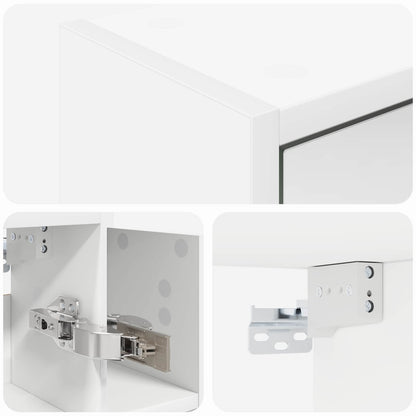 vidaXL Bathroom Mirror Cabinet White 63.5 x 16 x 62.5 cm