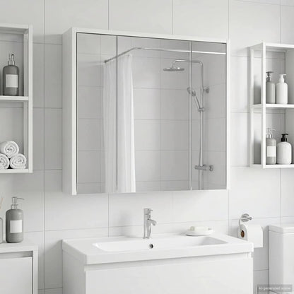 vidaXL Bathroom Mirror Cabinet White 63.5 x 16 x 62.5 cm