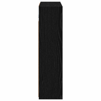 vidaXL Bathroom Mirror Cabinet Black Oak 63.5 x 16 x 62.5 cm