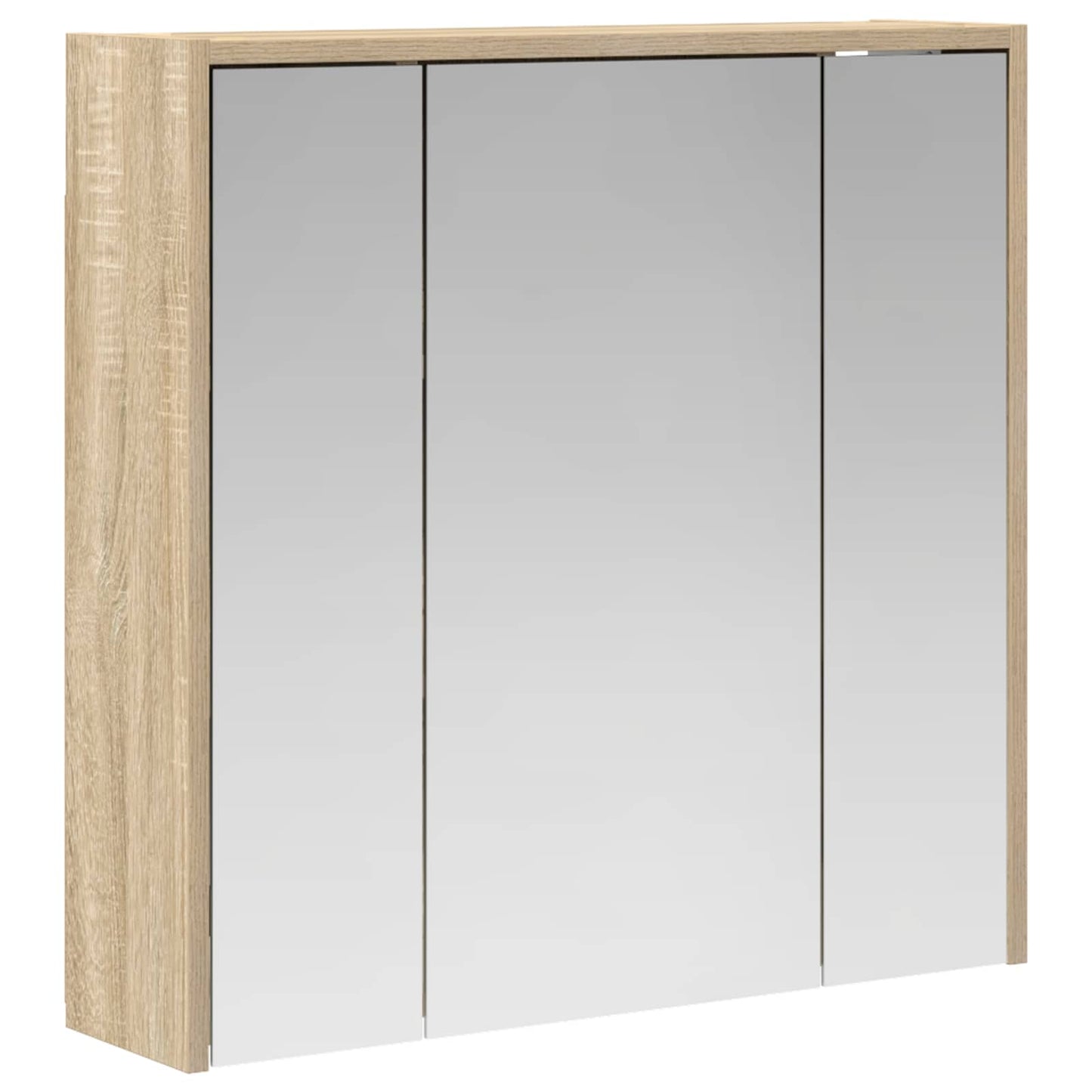 vidaXL Bathroom Mirror Cabinet Sonoma Oak 63.5 x 16 x 62.5 cm