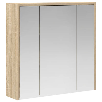 vidaXL Bathroom Mirror Cabinet Sonoma Oak 63.5 x 16 x 62.5 cm