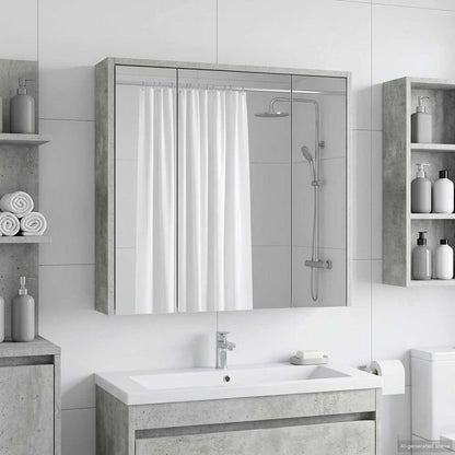 vidaXL Bathroom Mirror Cabinet Concrete Grey 63.5 x 16 x 62.5 cm