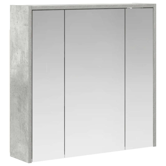 vidaXL Bathroom Mirror Cabinet Concrete Grey 63.5 x 16 x 62.5 cm