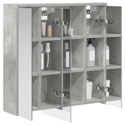 vidaXL Bathroom Mirror Cabinet Concrete Grey 63.5 x 16 x 62.5 cm