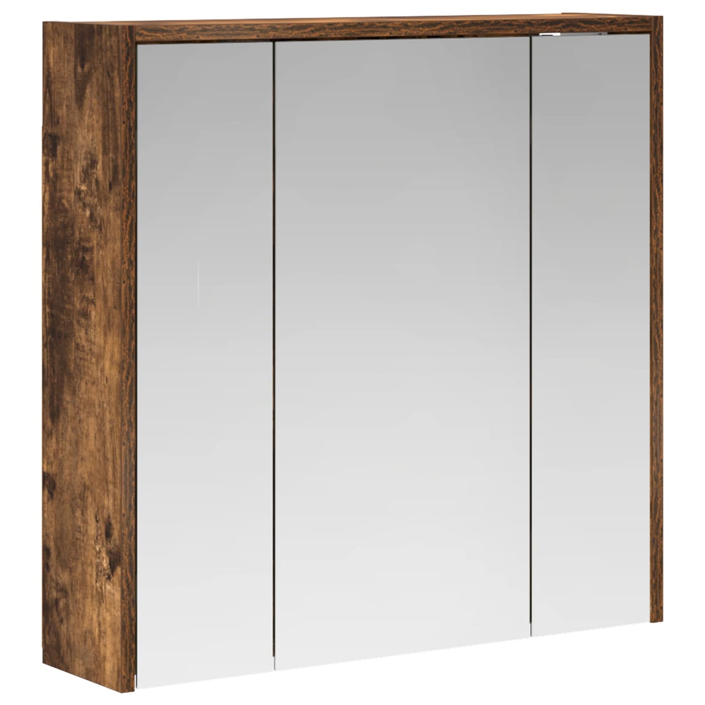 vidaXL Bathroom Mirror Cabinet Smoked Oak 63.5 x 16 x 62.5 cm