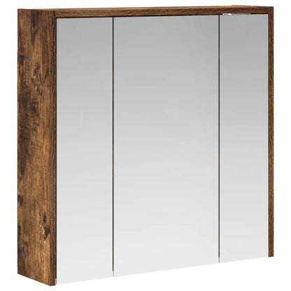 vidaXL Bathroom Mirror Cabinet Smoked Oak 63.5 x 16 x 62.5 cm