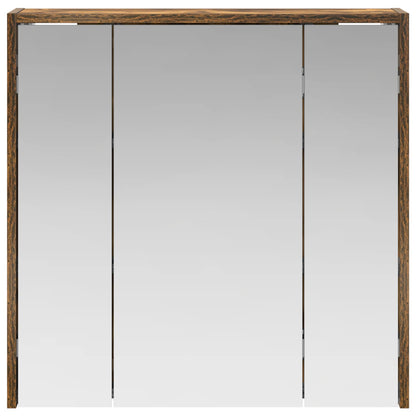vidaXL Bathroom Mirror Cabinet Smoked Oak 63.5 x 16 x 62.5 cm