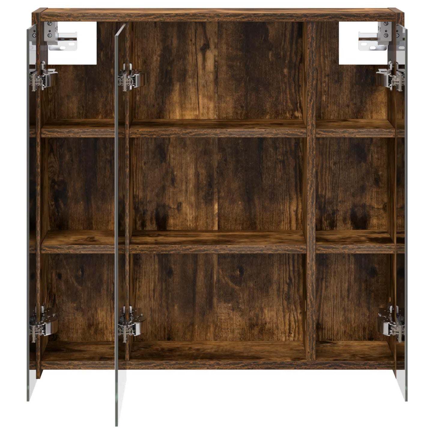 vidaXL Bathroom Mirror Cabinet Smoked Oak 63.5 x 16 x 62.5 cm